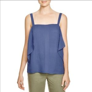 Tory Burch Harbor Silk Pintuck Tank size 14